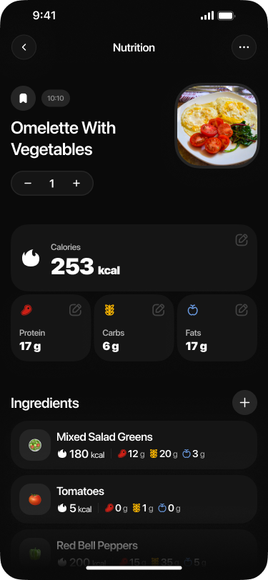 Nouri nutrition detail screen